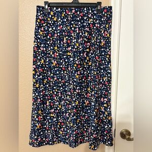 LOFT Heart Midi Pull on Skirt Petite Large